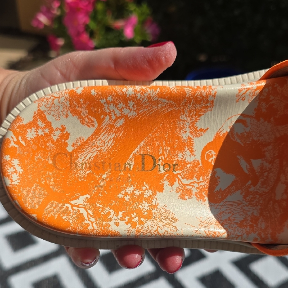 Dior Canvas Printed Slides for a Chic Look - Picture 4 of 9
